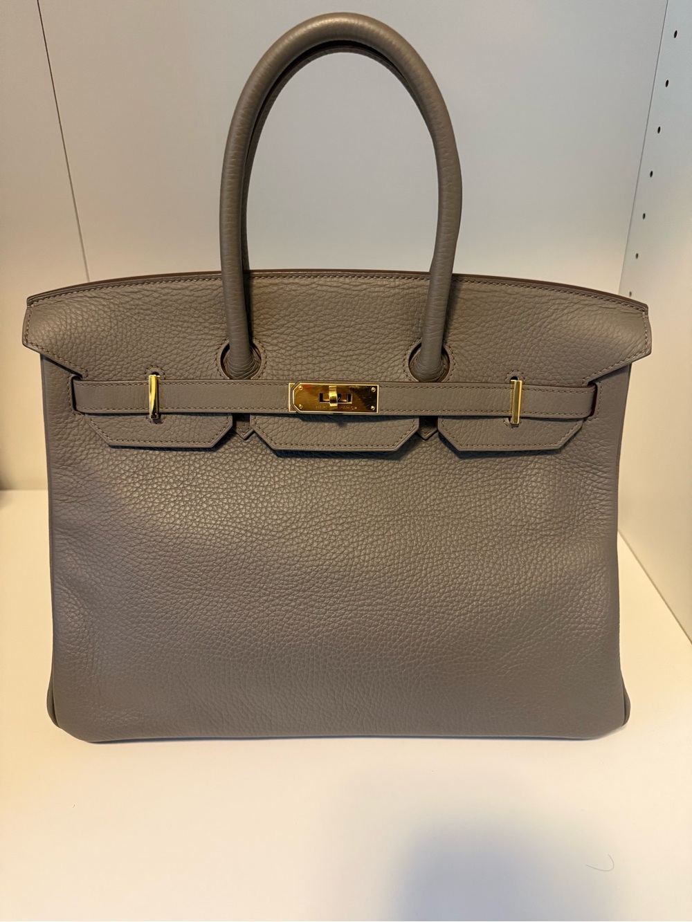 Hermes Birkin 35, Etain Togo leather with GHW